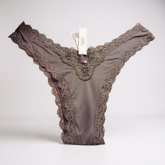 Victoria's Secret Other - Victoria's Secret Lace Trim Panties in Mocha Size Large